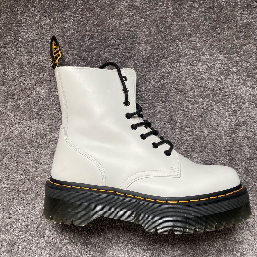 Men’s size 9 US White Platform Doc Matens